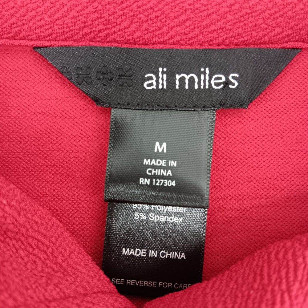 Ali Miles Jacket Womens Medium Red Ruffled Collar Oversized Buttons Blazer NWT - Picture 5 of 6